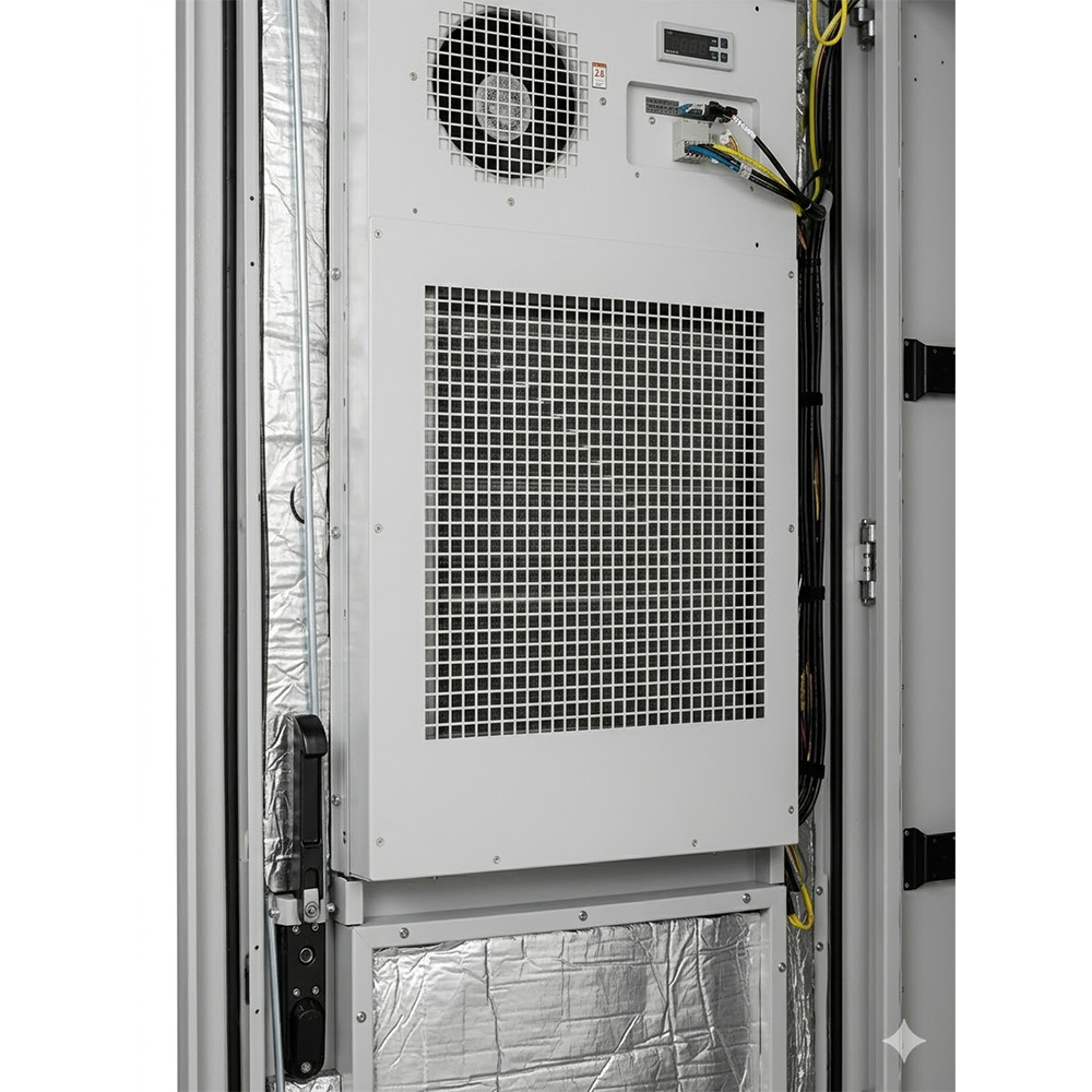 Gabinete de telecomunicaciones para exteriores IP65 42U 800×800 con aire acondicionado y sistema de monitoreo
