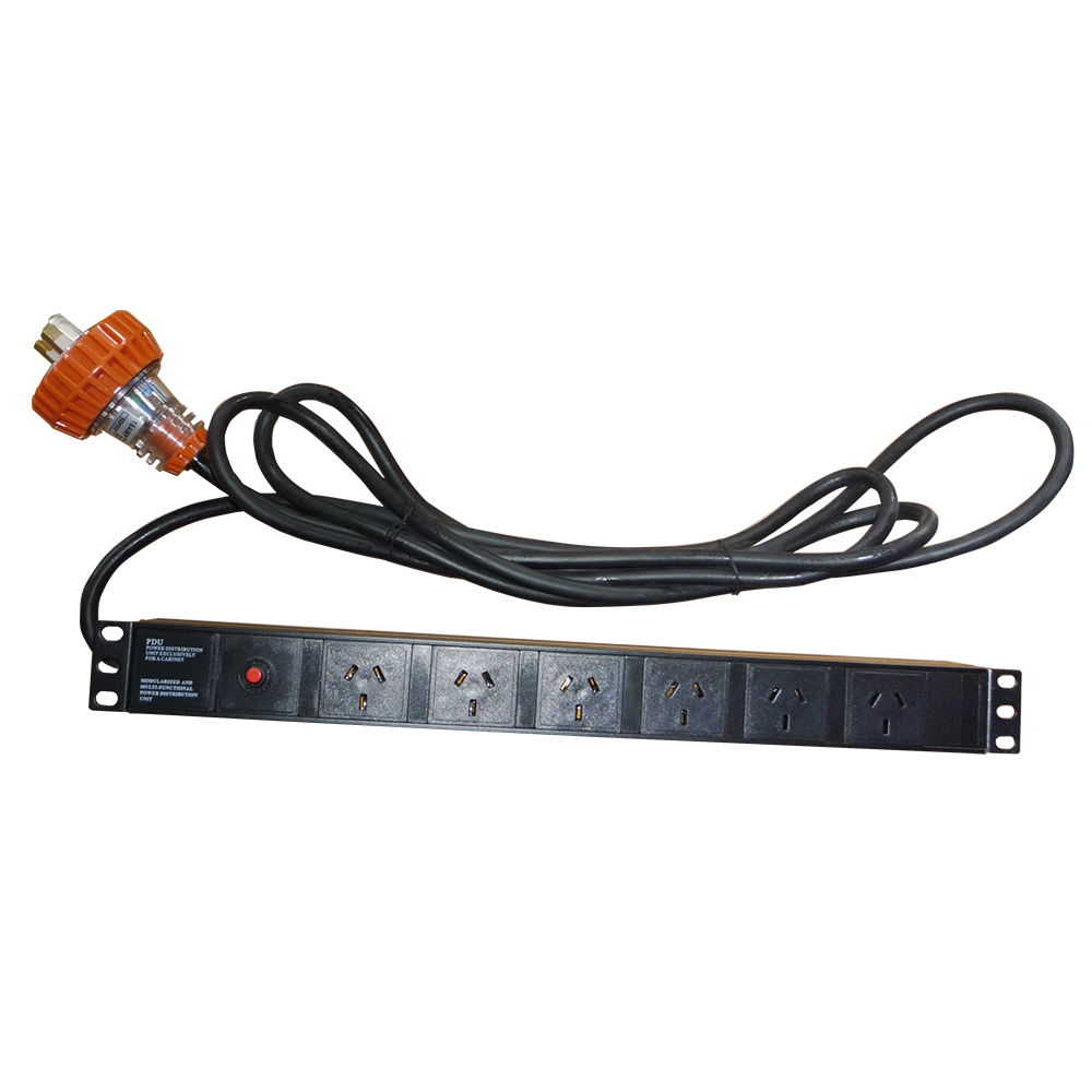 Tira de PDU para rack de datos de Australia de montaje horizontal de 1.5U