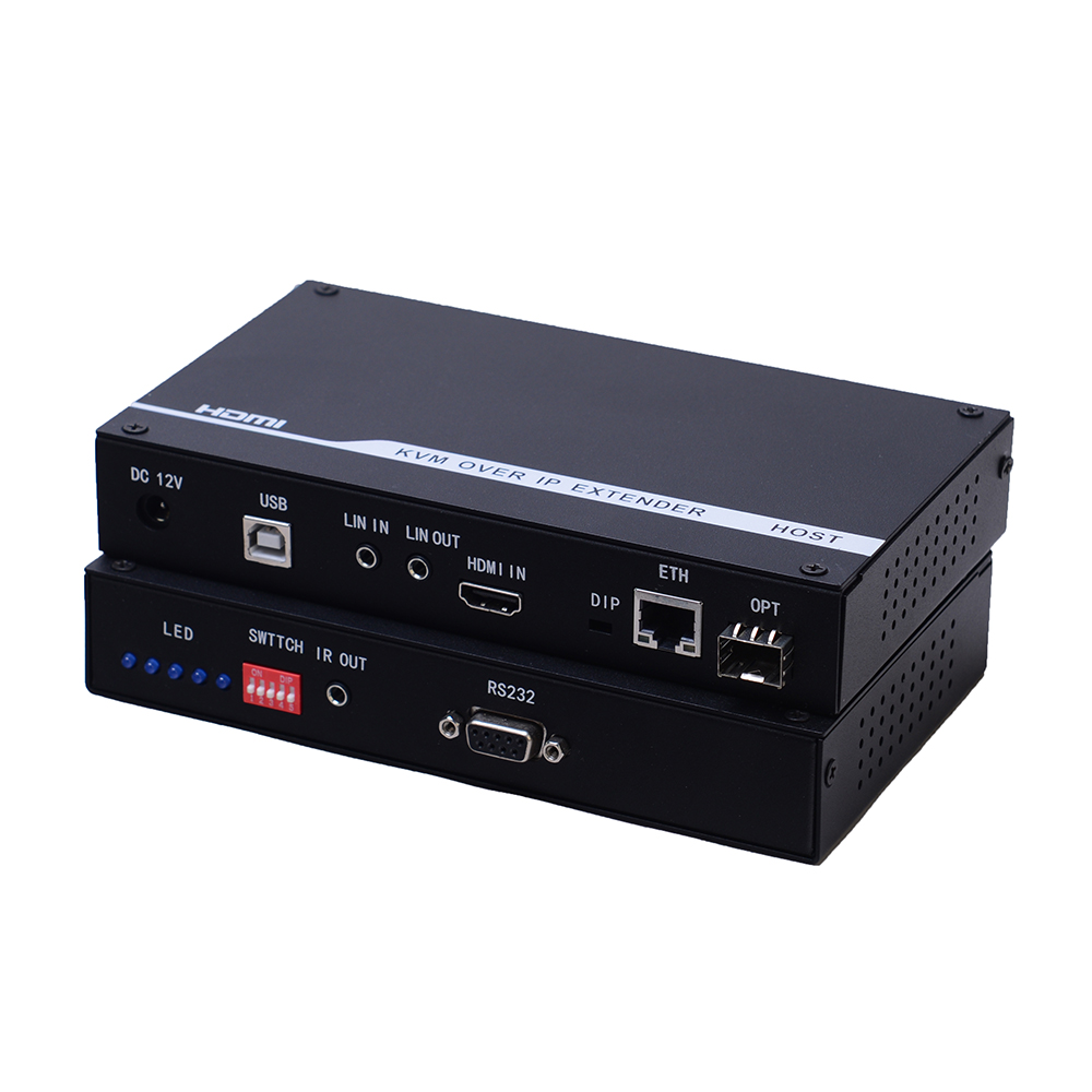 Extensor de red óptica KVM OVER IP HDMI sin pérdidas