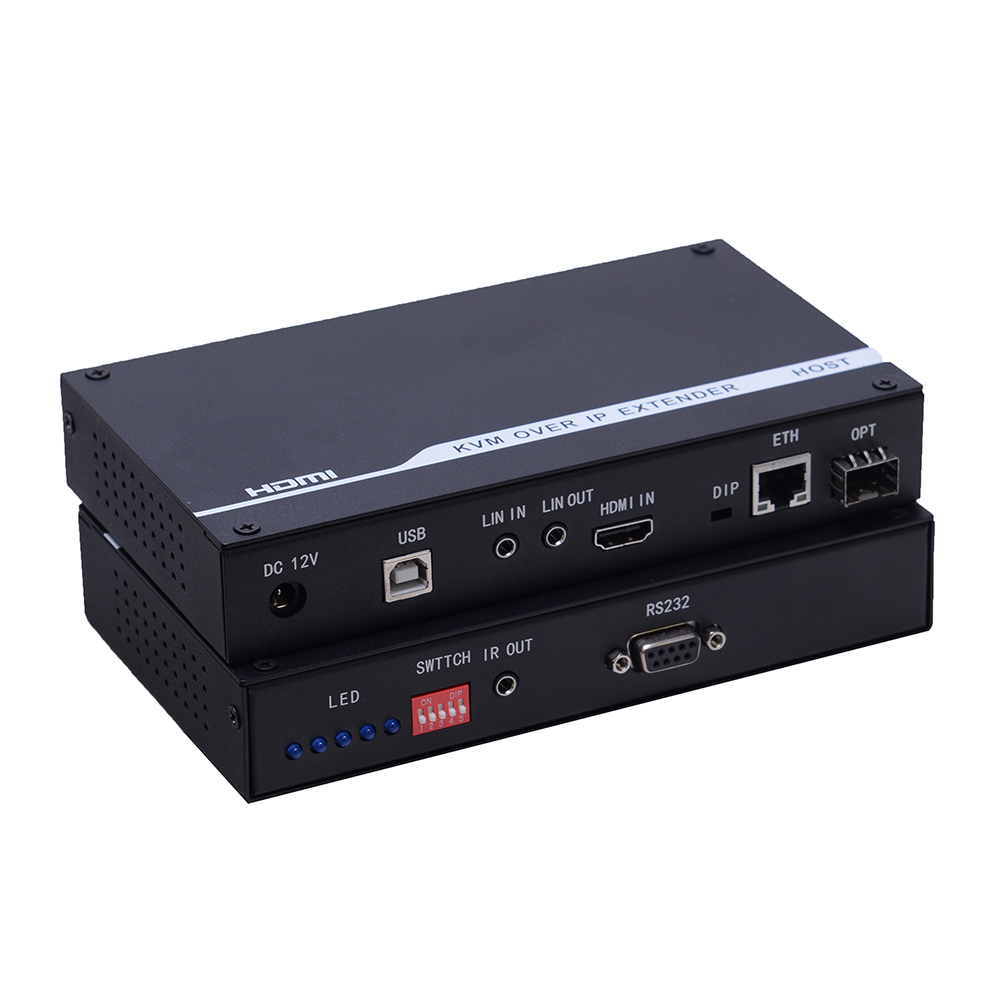 Extensor de red óptica KVM OVER IP HDMI sin pérdidas