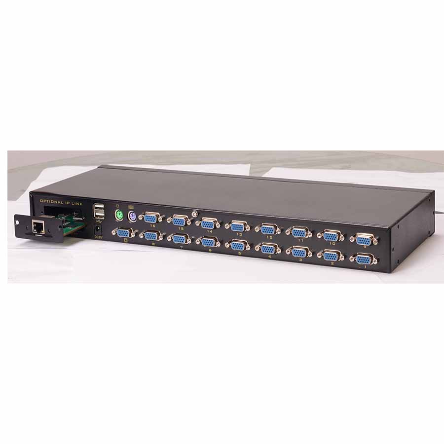 Conmutador KVM de 8 puertos VGA de montaje en rack de 1U y 19'', modelo independiente