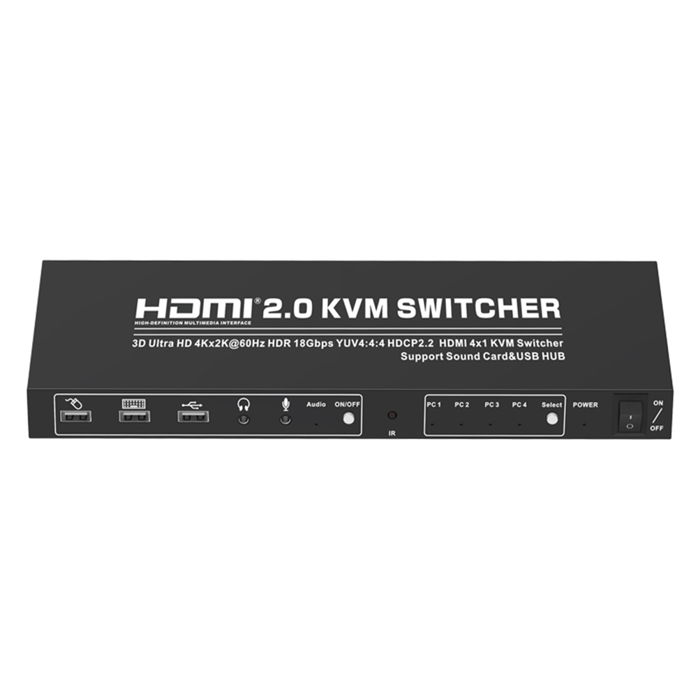 Nuevo Switch KVM 4x1 HDMI 4 Puertos 3840x2160@30Hz