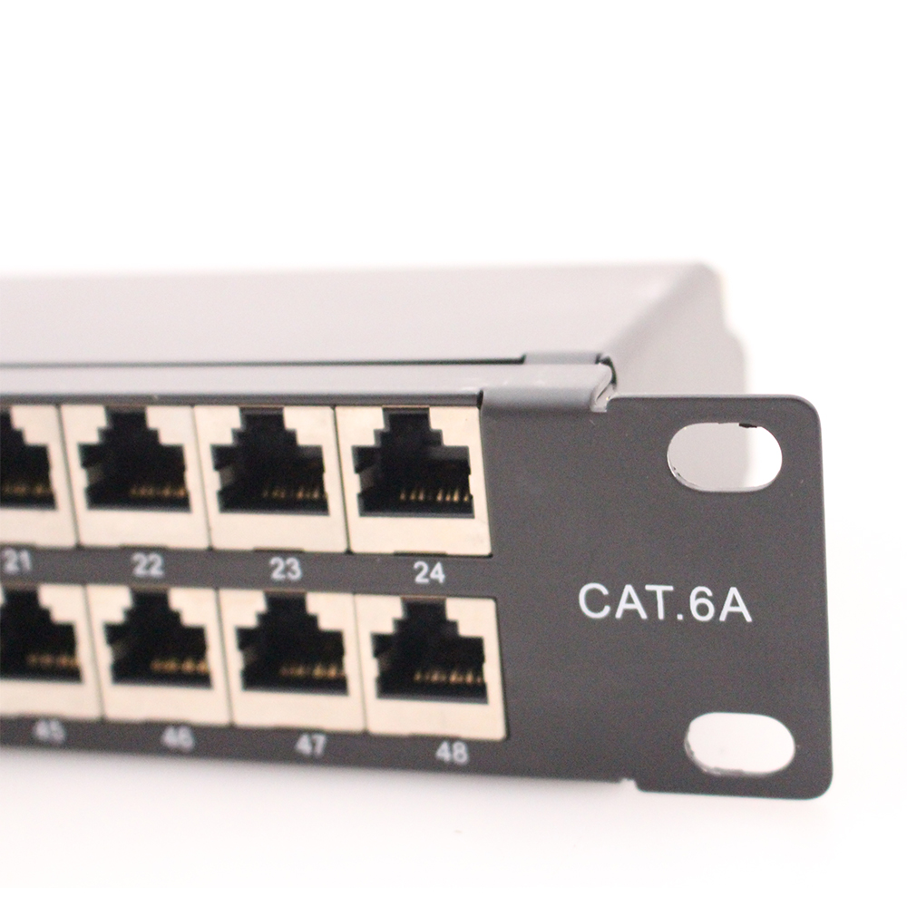 Panel de conexión Cat6A FTP de 48 puertos 1U