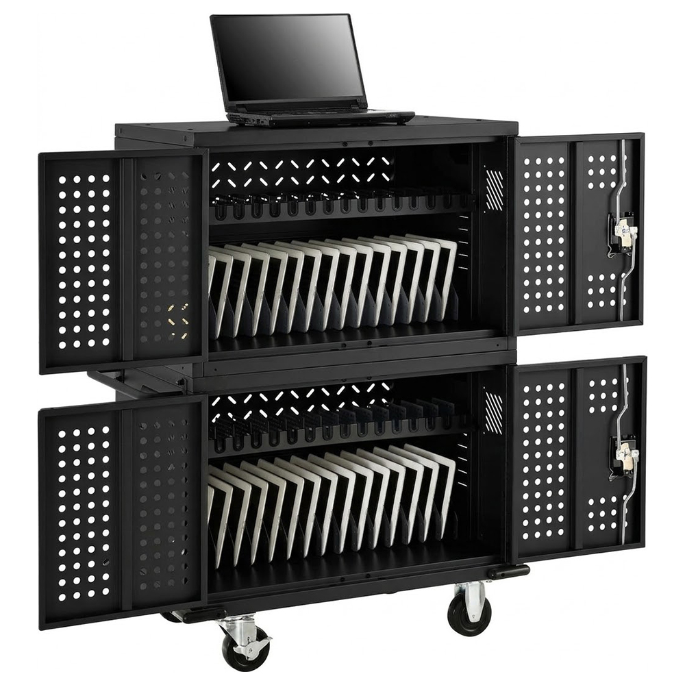 Carro de carga de 32 vías para portátiles y Chromebooks con opciones de carga inteligente
