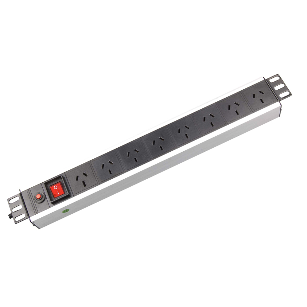 Tira de PDU para rack de datos de Australia de montaje horizontal de 1.5U