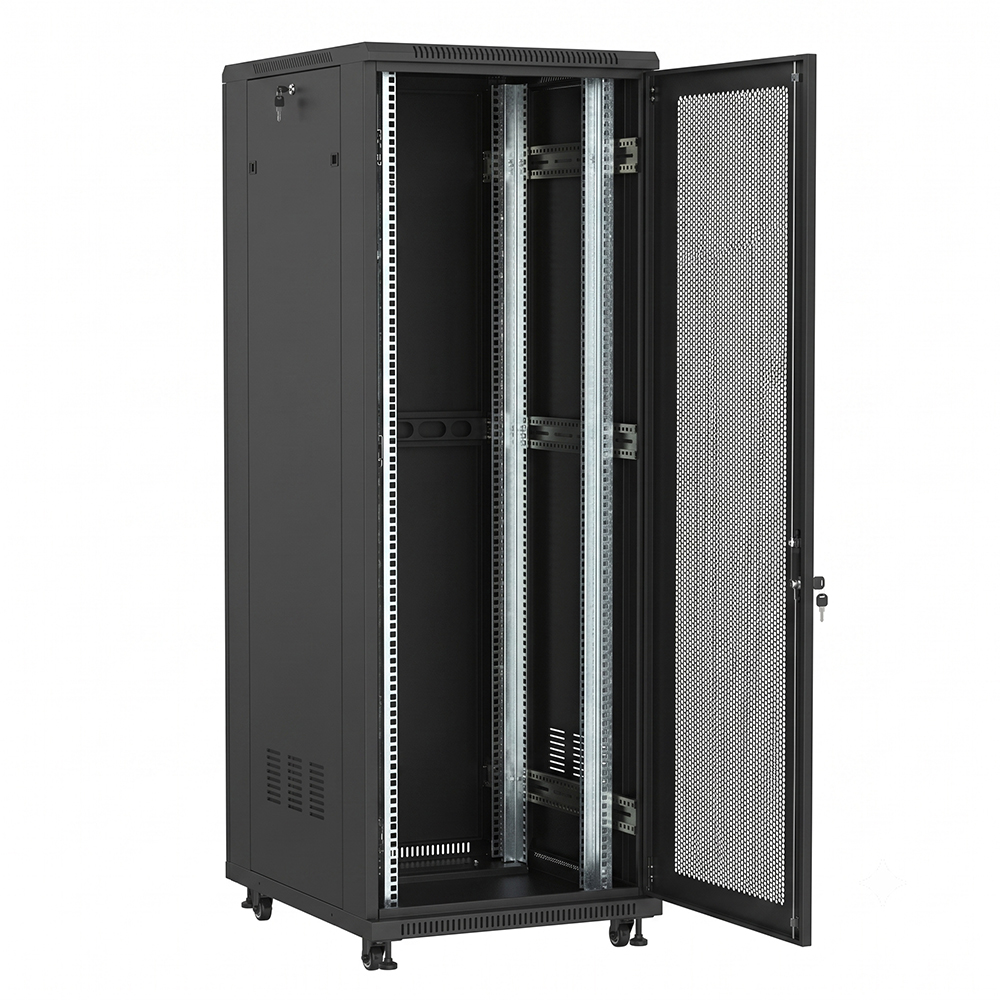 WEBIT Gabinete rack para servidores independiente Slimline 42U 600x800 | Tipo de puerta de malla única