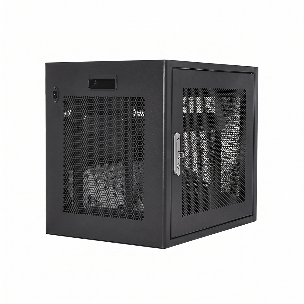 Gabinete de carga para 12 dispositivos tamaño mini para computadora portátil y Chromebook 110/220 V CA | WebiT WB-CC-XS